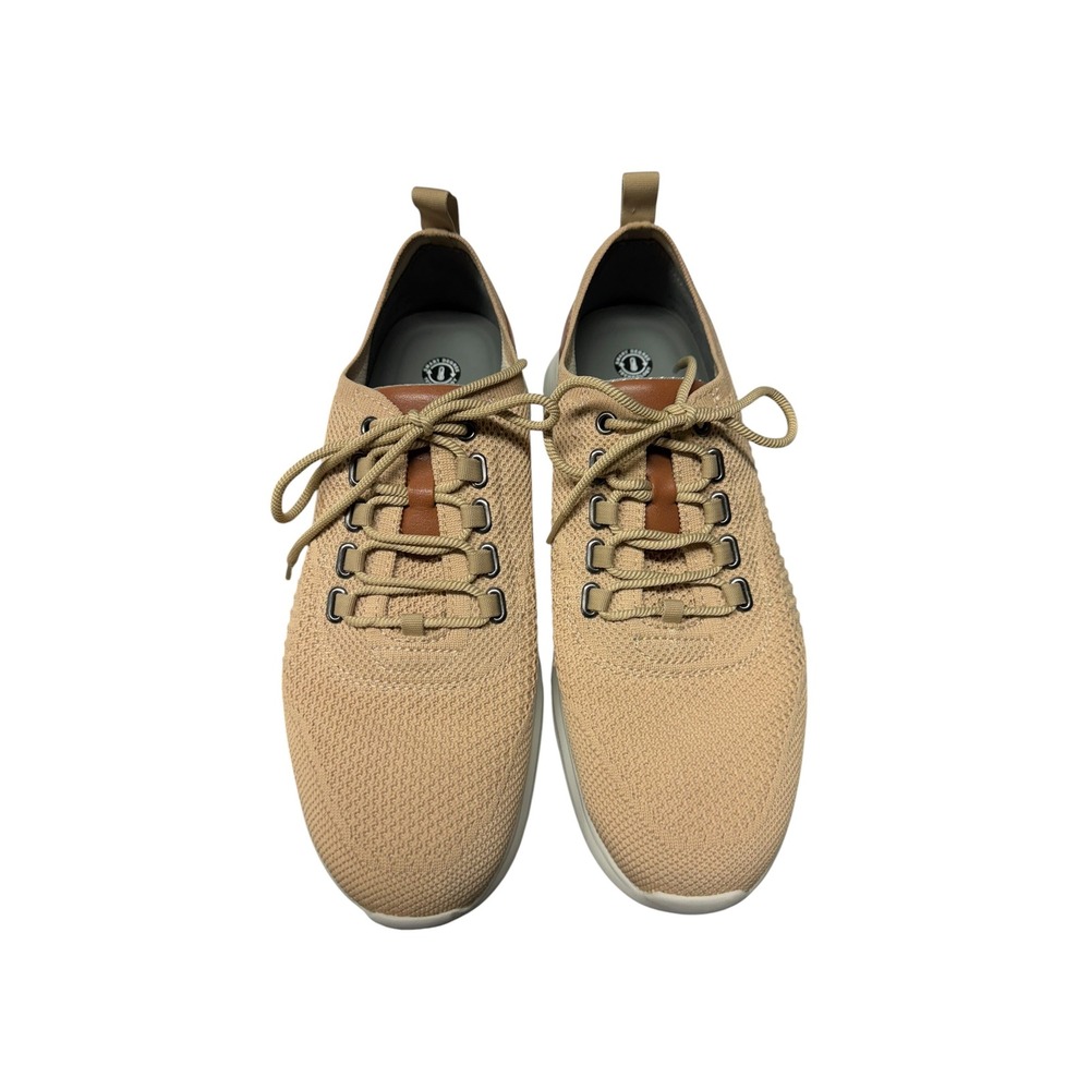 Johnston and Murphy Amherst Knit U-Throat Shoe Taupe Sz 8.5 Excellent Condition